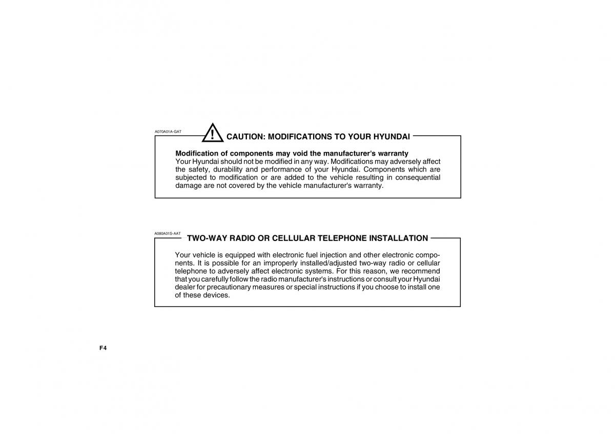 Hyundai Getz owners manual / page 4