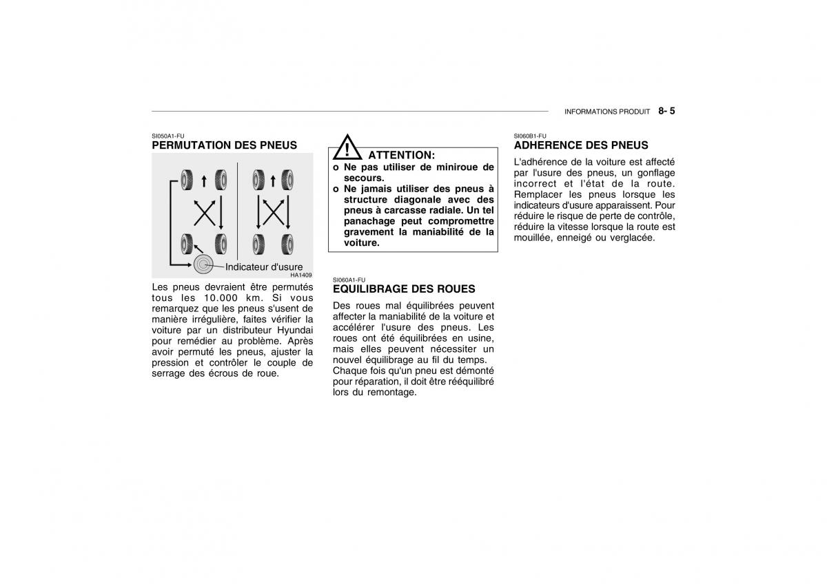 Hyundai Getz manuel du proprietaire / page 226