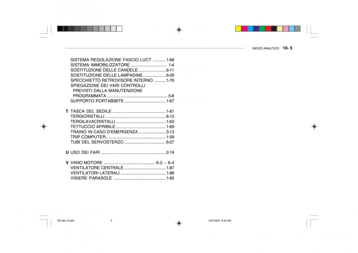 Hyundai Getz manuale del proprietario / page 219