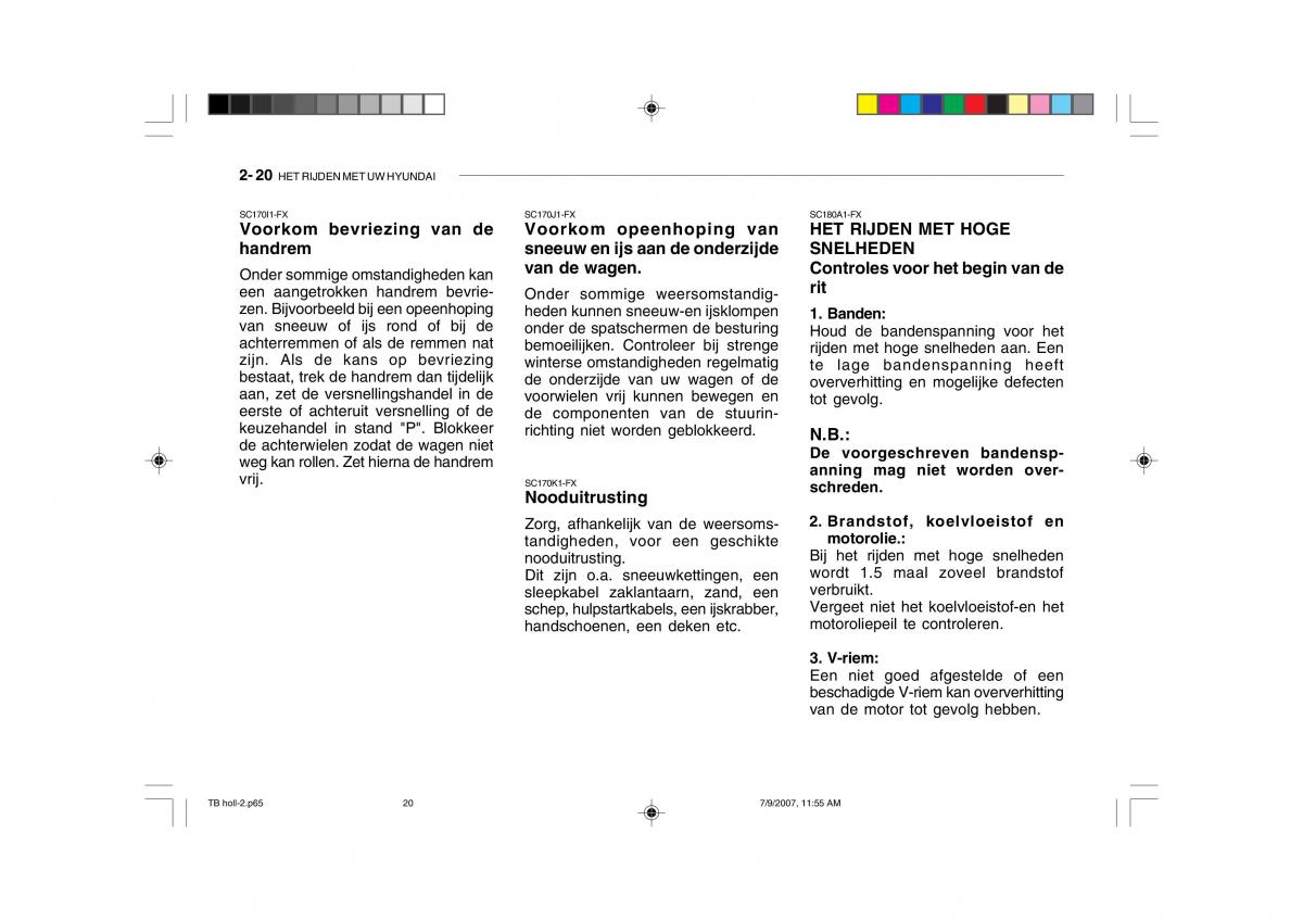 Hyundai Getz handleiding / page 128
