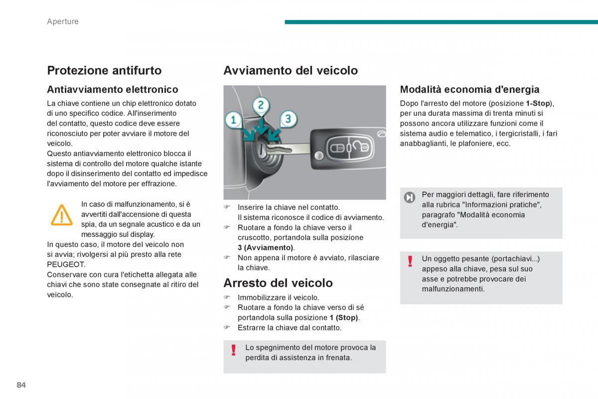 Peugeot 5008 manuale del proprietario / page 86