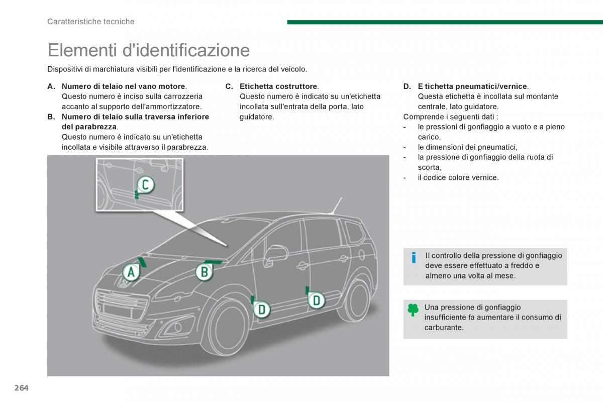 Peugeot 5008 manuale del proprietario / page 266