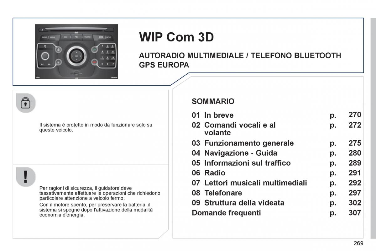 Peugeot 5008 manuale del proprietario / page 271