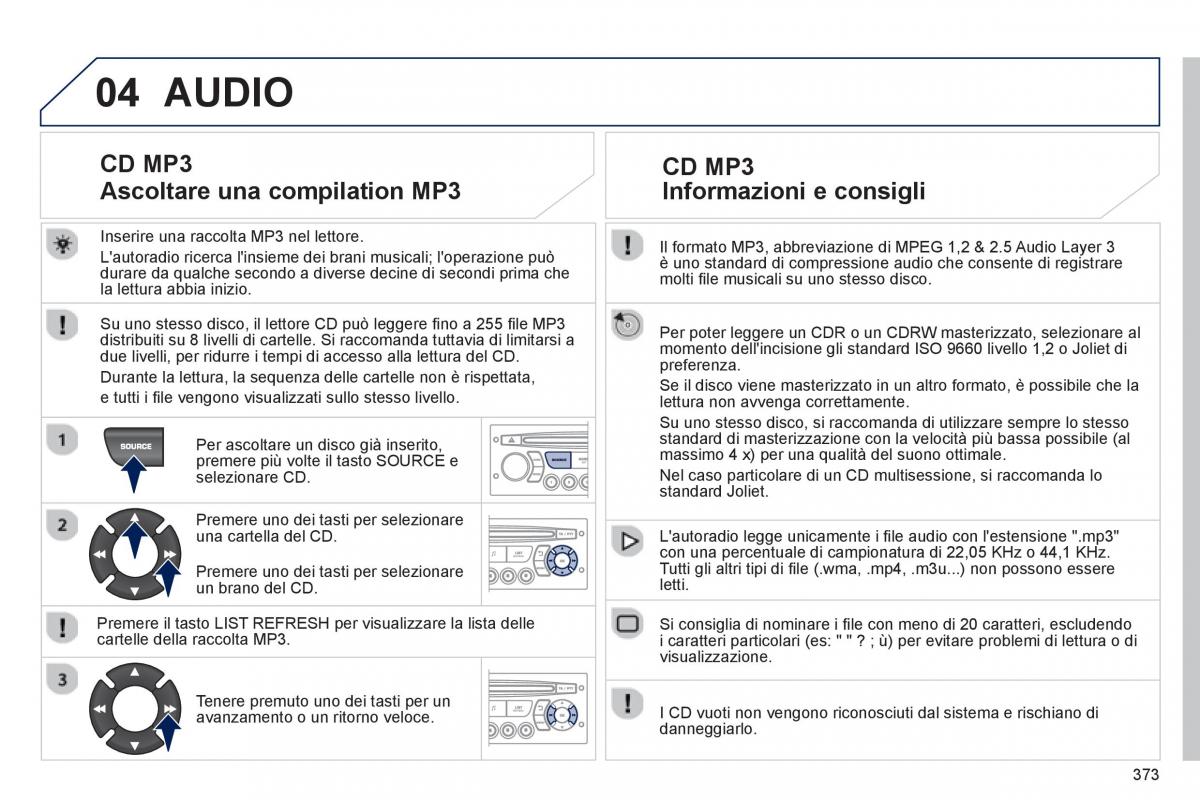 Peugeot 5008 manuale del proprietario / page 375