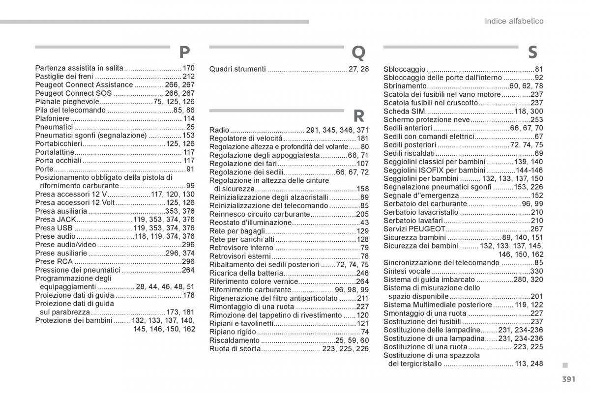 Peugeot 5008 manuale del proprietario / page 393