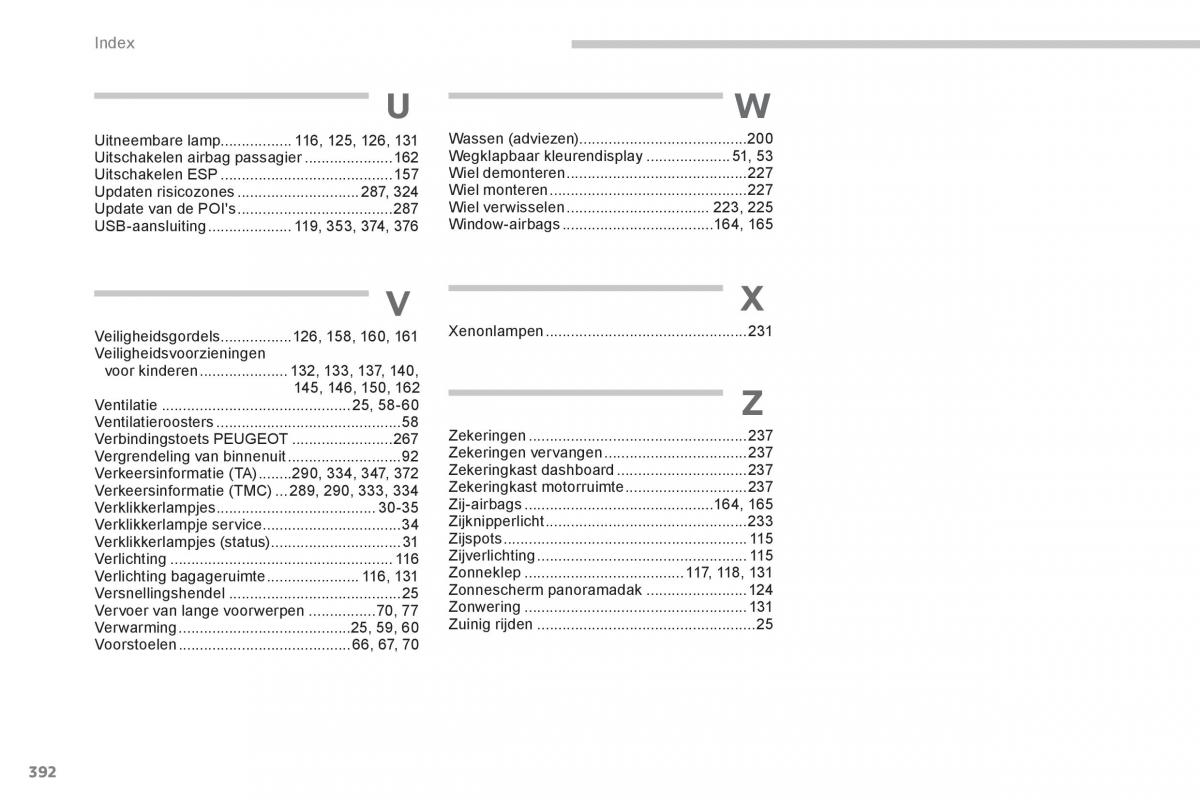 Peugeot 5008 handleiding / page 394