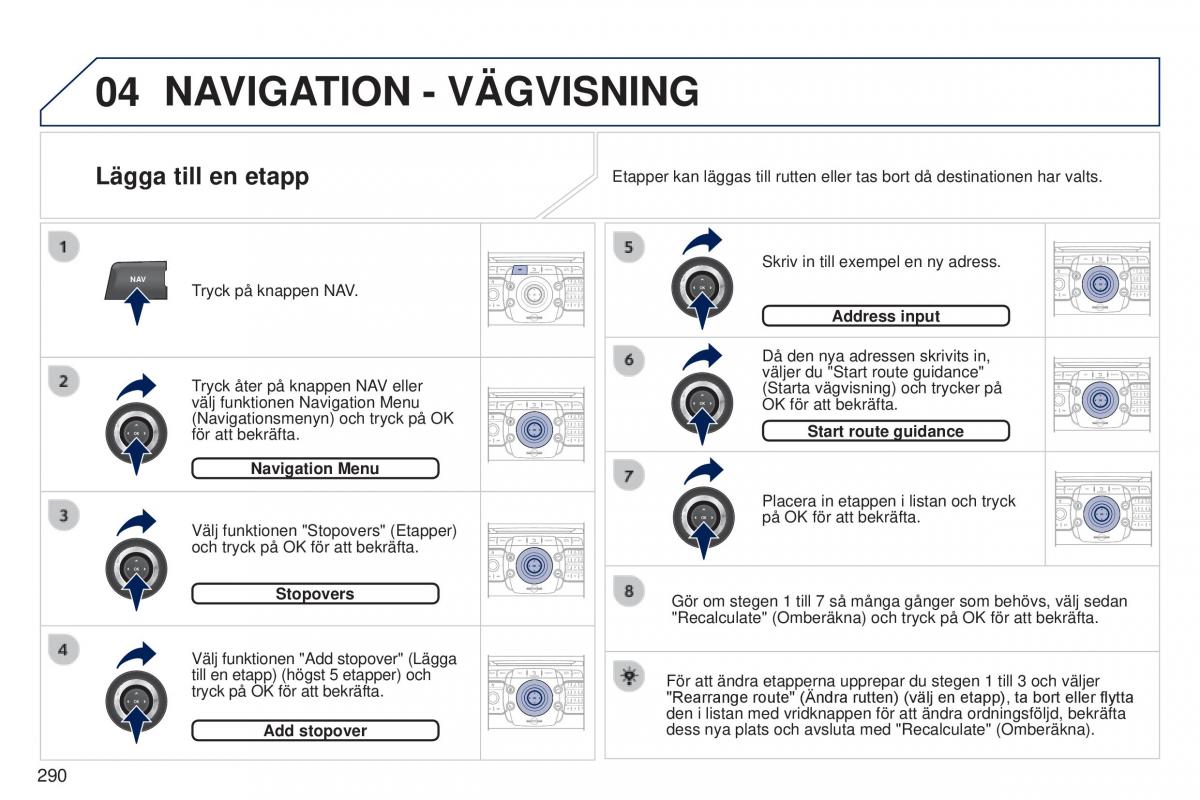 Peugeot 5008 instruktionsbok / page 292
