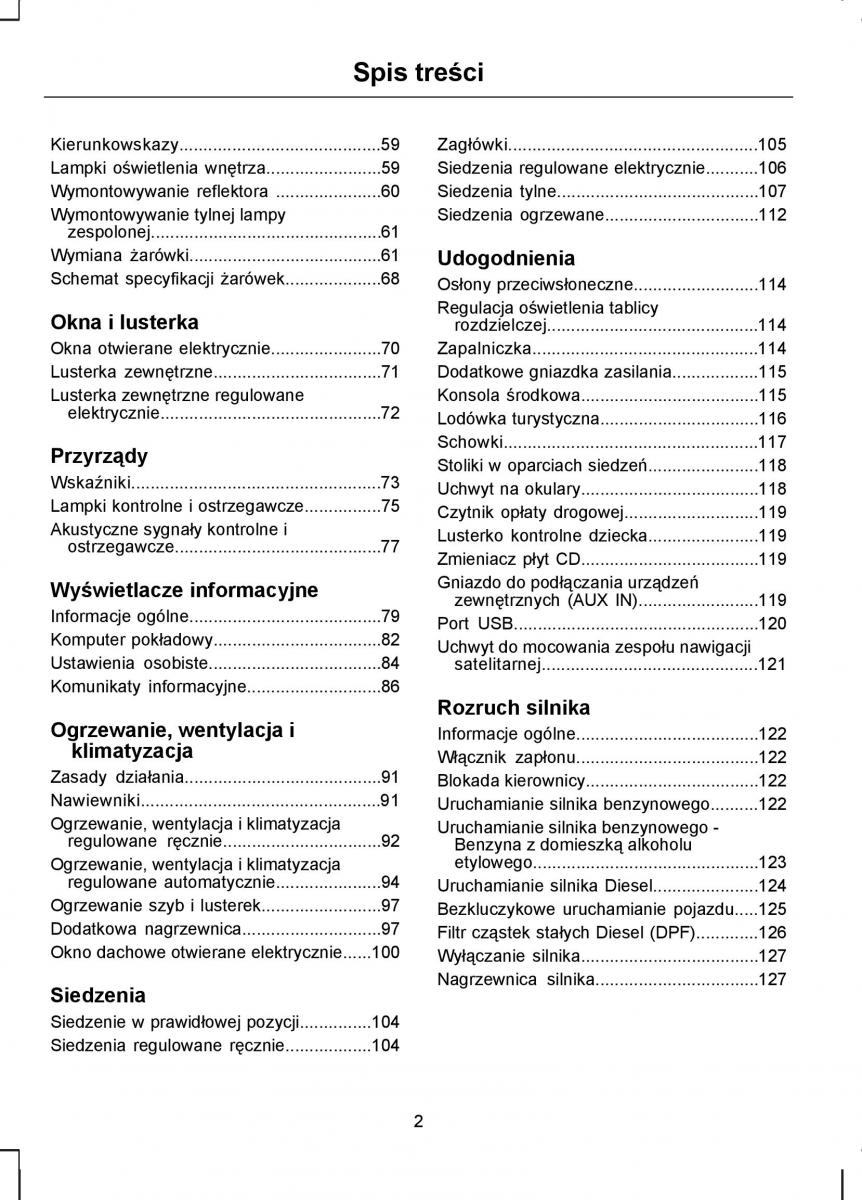 Ford C Max I 1 instrukcja obslugi / page 4