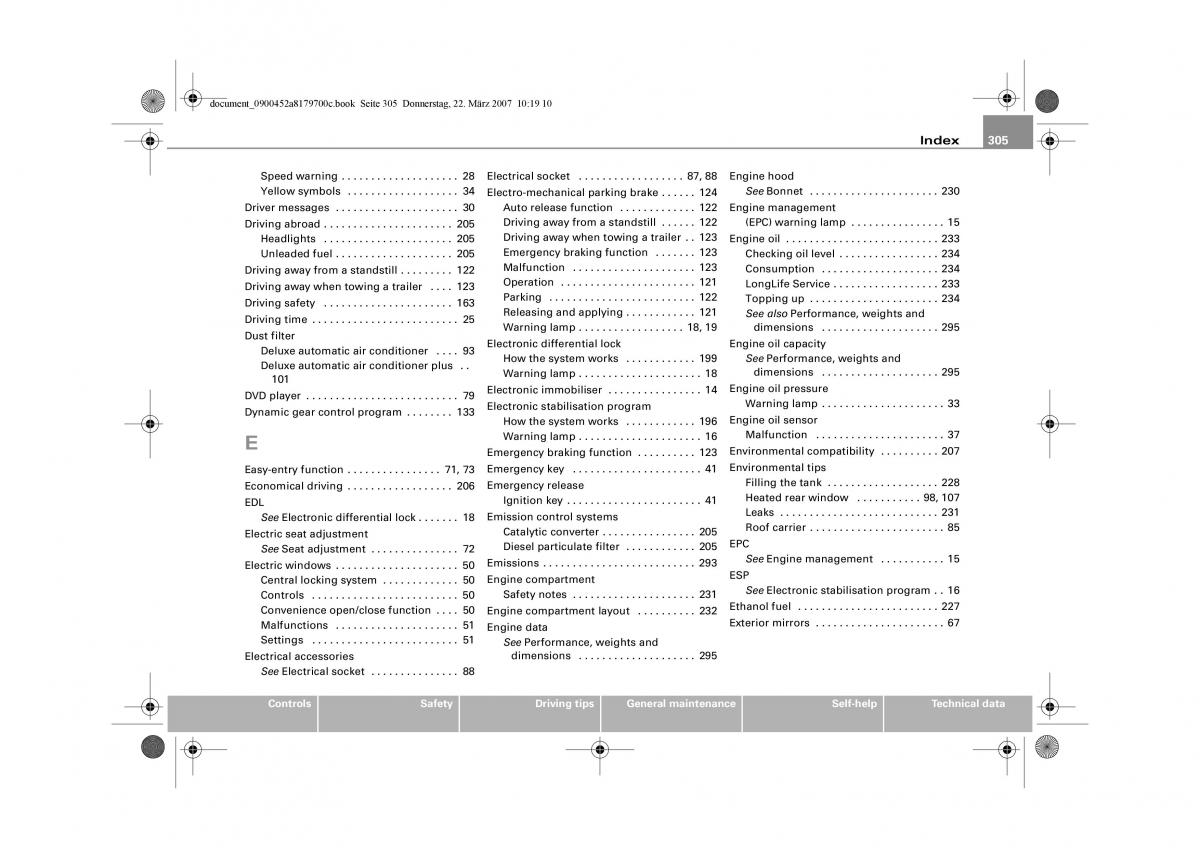 Audi A5 owners manual / page 307