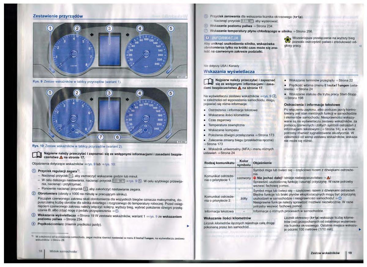 VW Golf Jetta VI 6 instrukcja obslugi / page 9