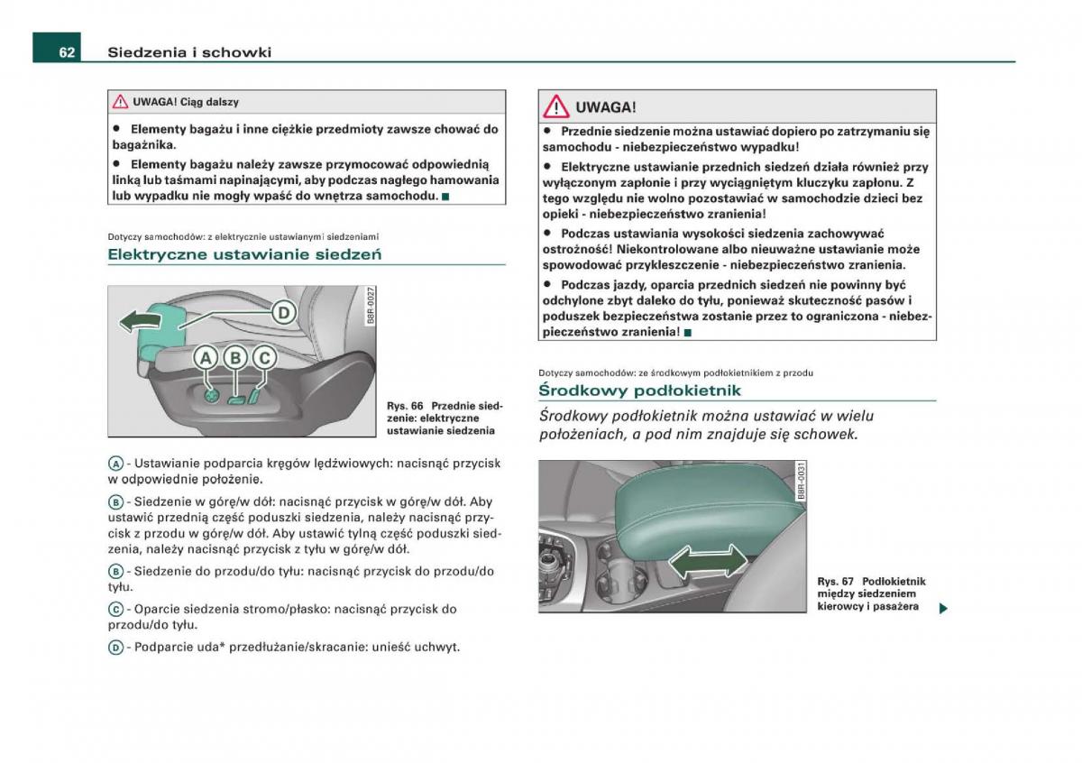 Audi Q5 instrukcja obslugi / page 64