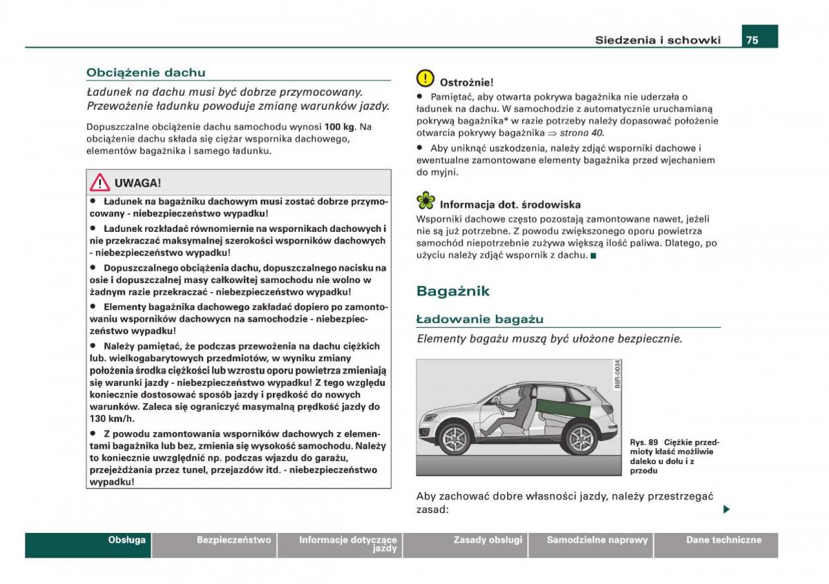 Audi Q5 instrukcja / page 77