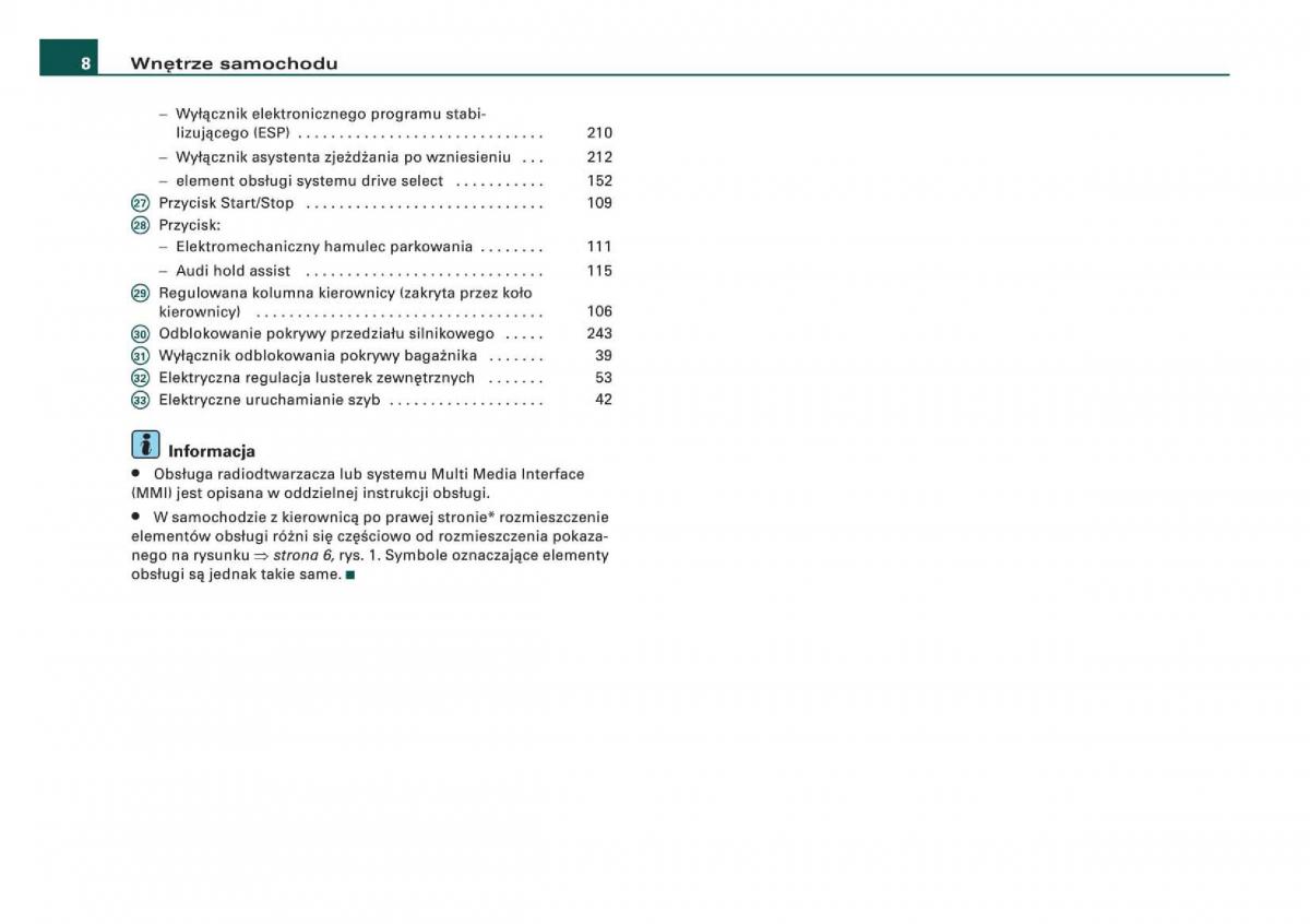 Audi Q5 instrukcja / page 10