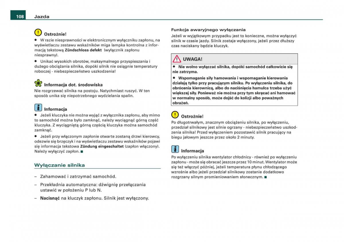 Audi Q5 instrukcja / page 110