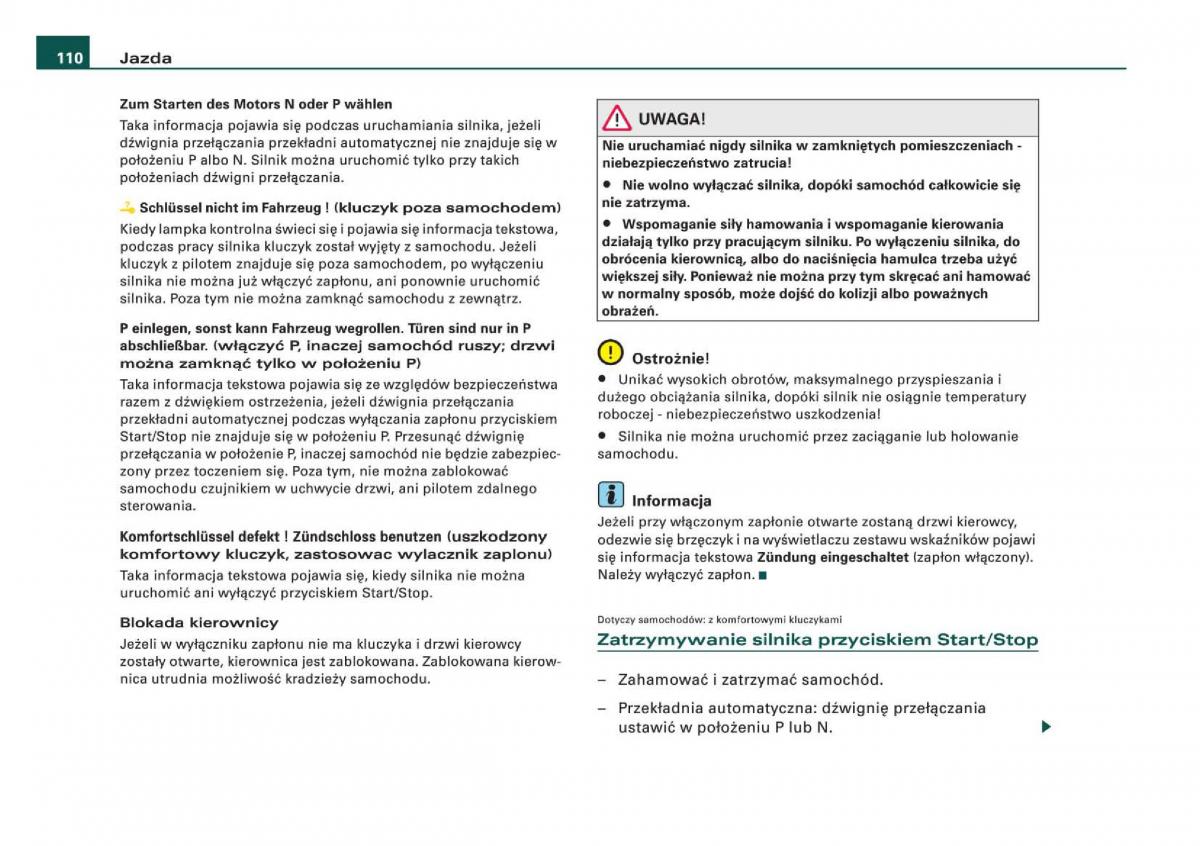 Audi Q5 instrukcja / page 112