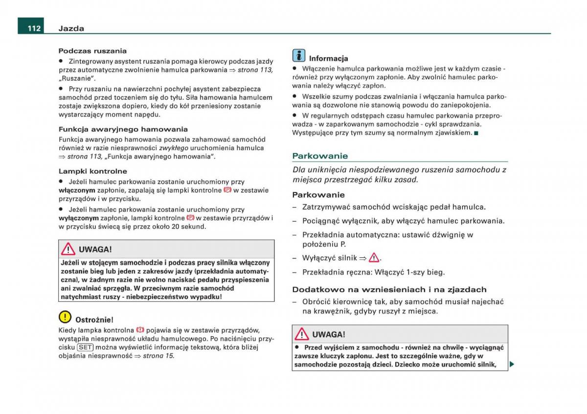 Audi Q5 instrukcja / page 114