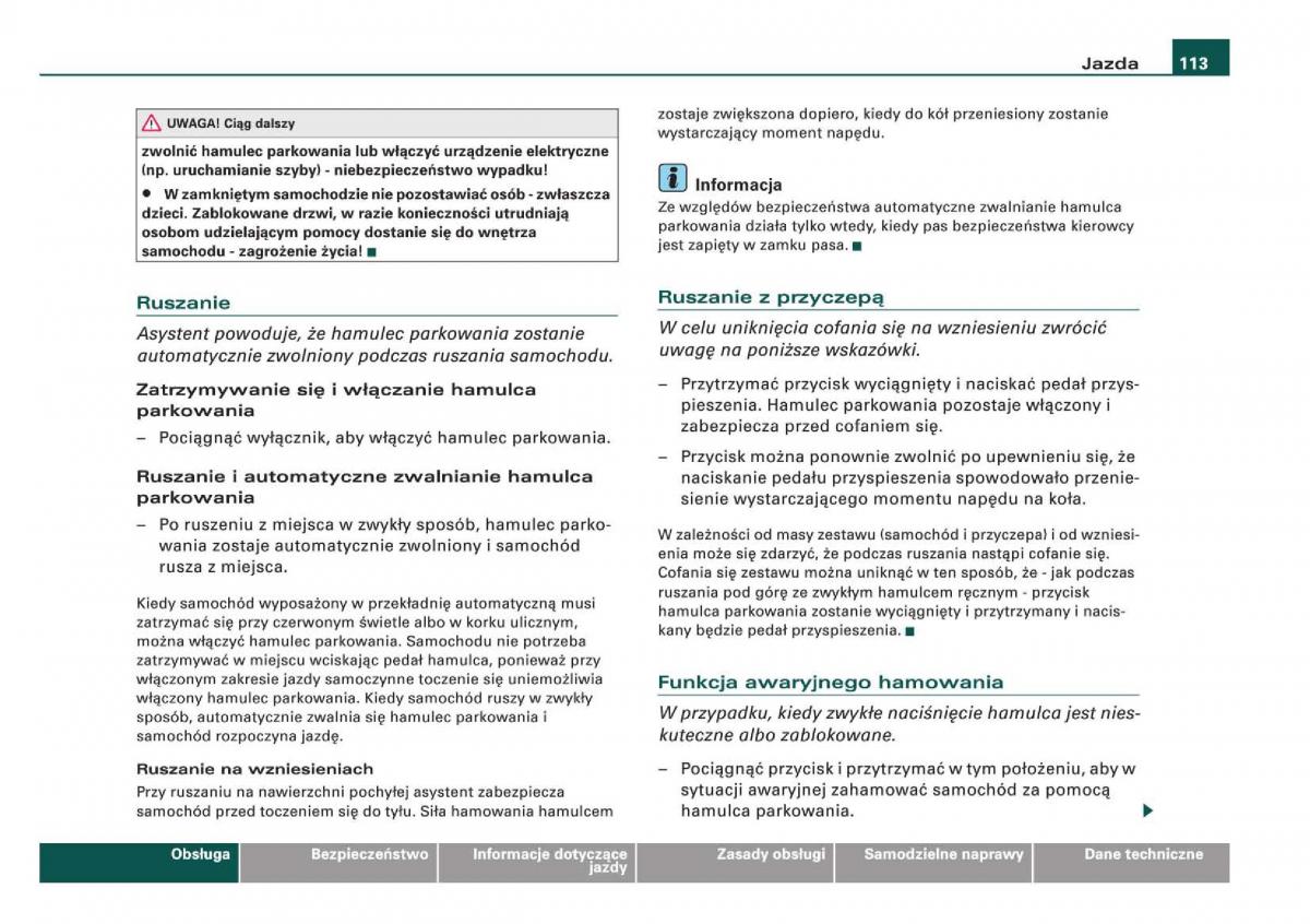 Audi Q5 instrukcja / page 115
