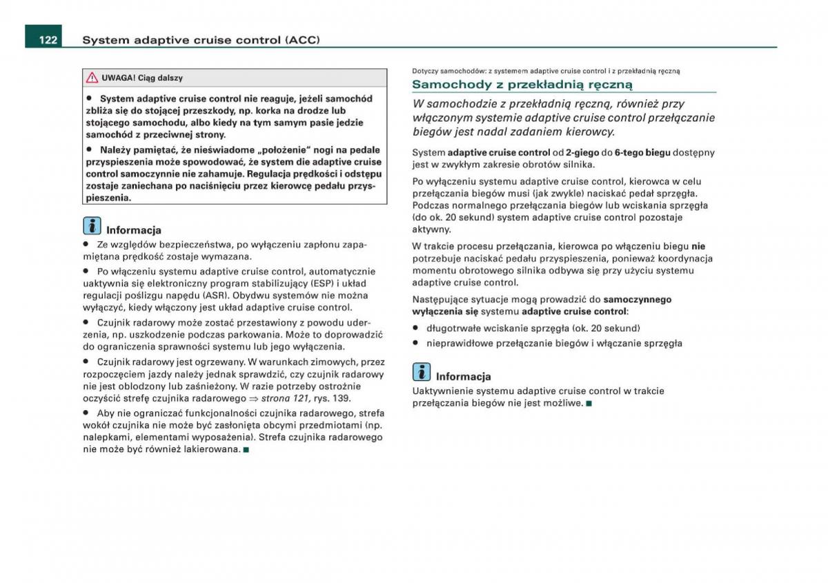 Audi Q5 instrukcja / page 124