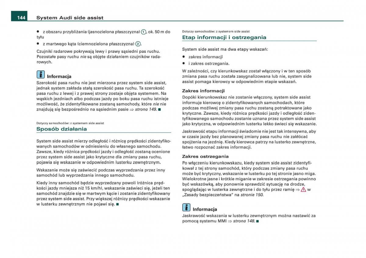 Audi Q5 instrukcja obslugi / page 146