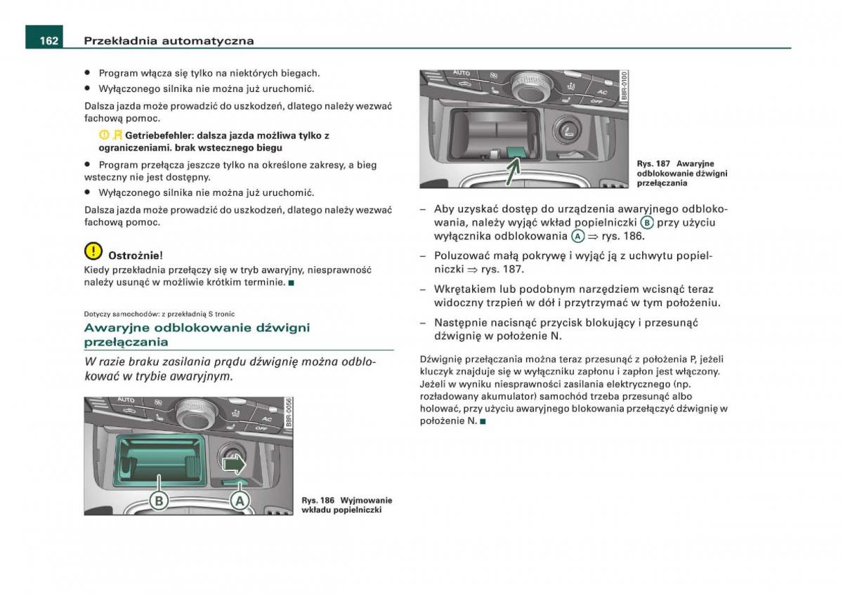 Audi Q5 instrukcja obslugi / page 164