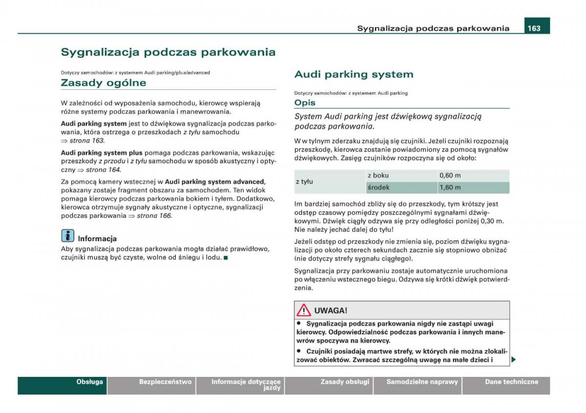 Audi Q5 instrukcja obslugi / page 165