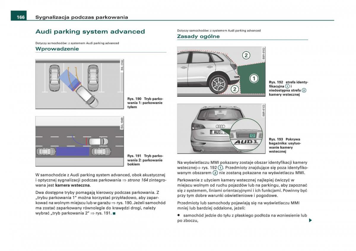 Audi Q5 instrukcja / page 168