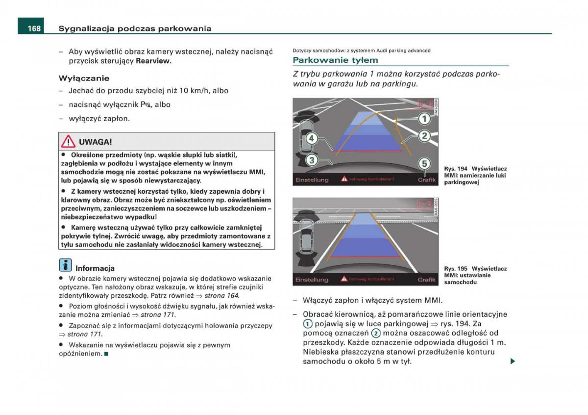 Audi Q5 instrukcja obslugi / page 170