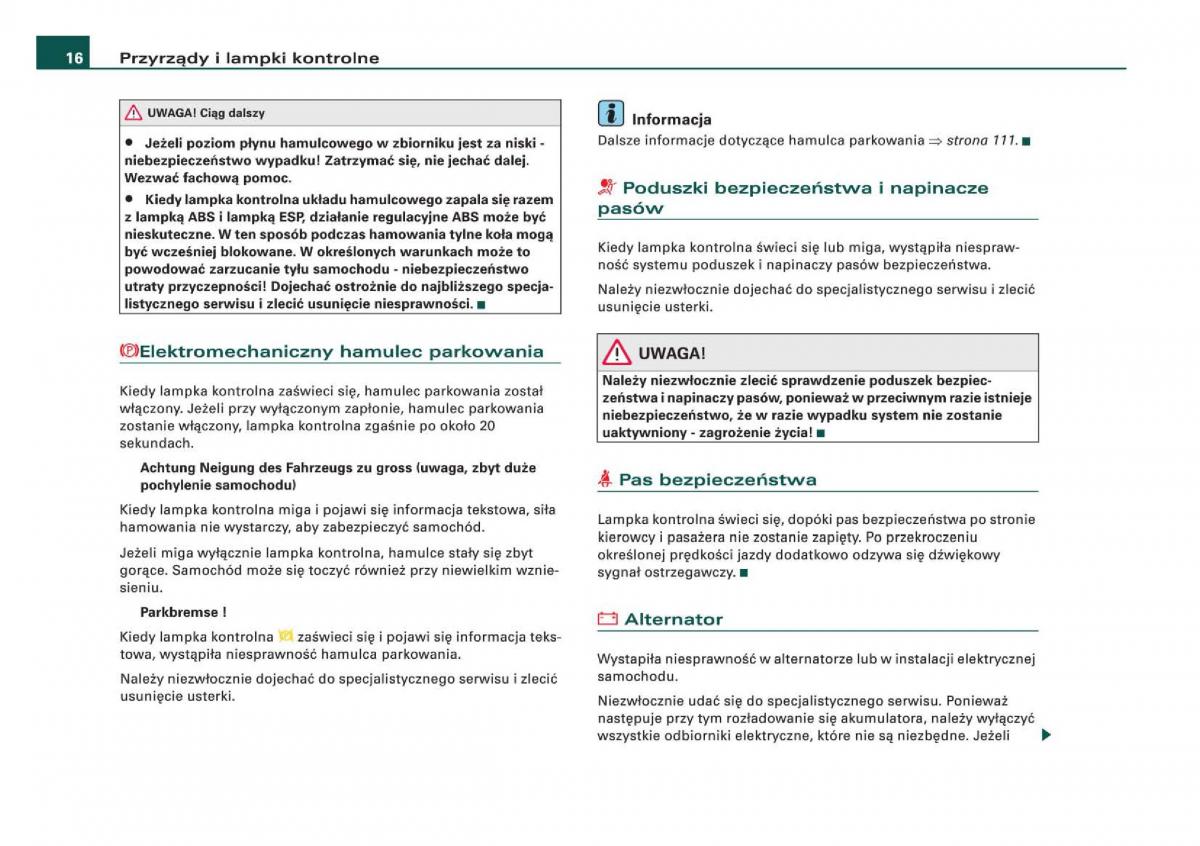 Audi Q5 instrukcja obslugi / page 18