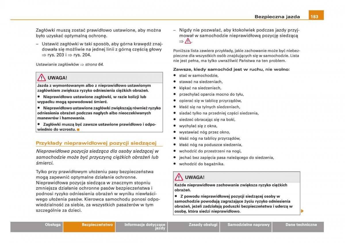 Audi Q5 instrukcja / page 185