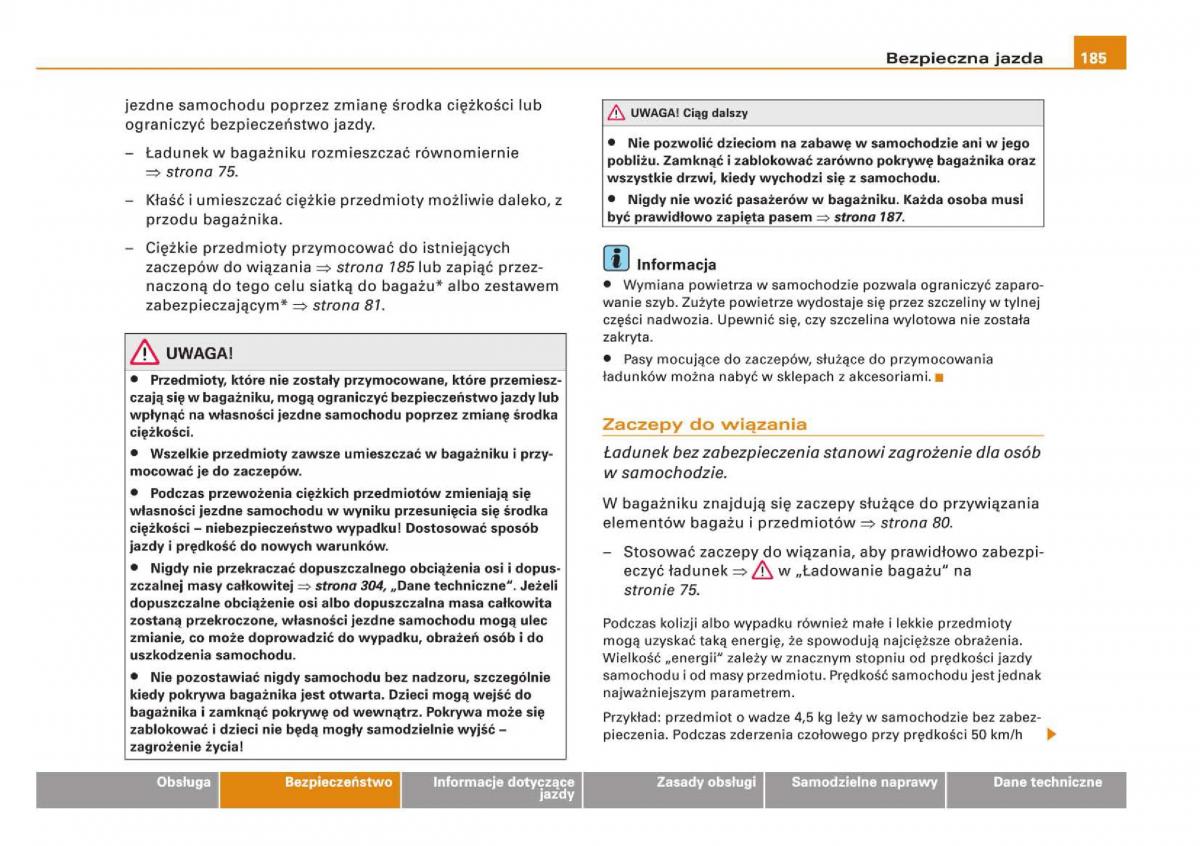Audi Q5 instrukcja / page 187