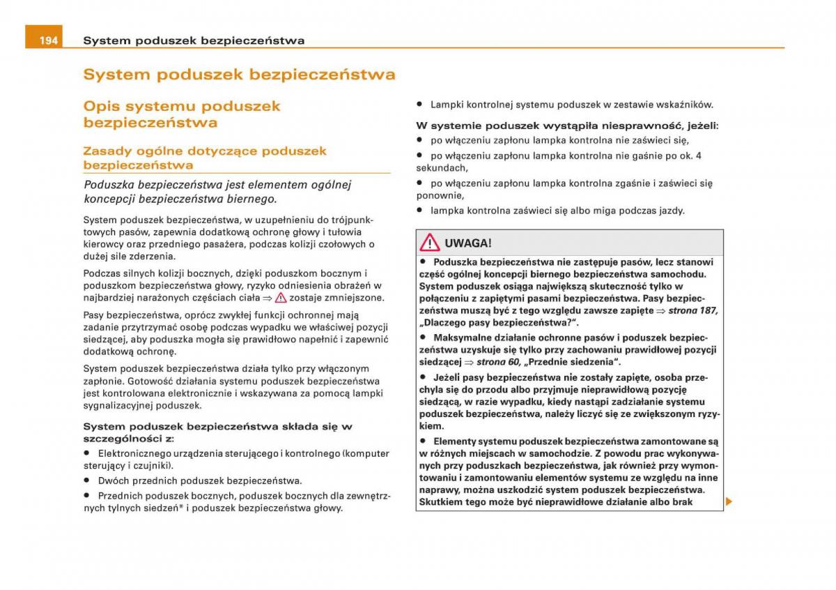 Audi Q5 instrukcja / page 196