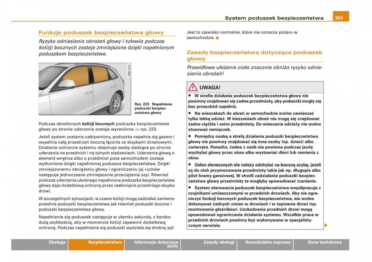 Audi Q5 instrukcja / page 203