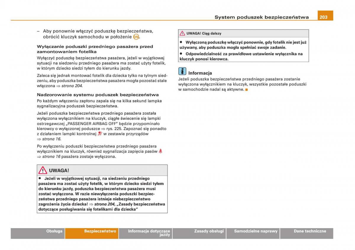 Audi Q5 instrukcja / page 205