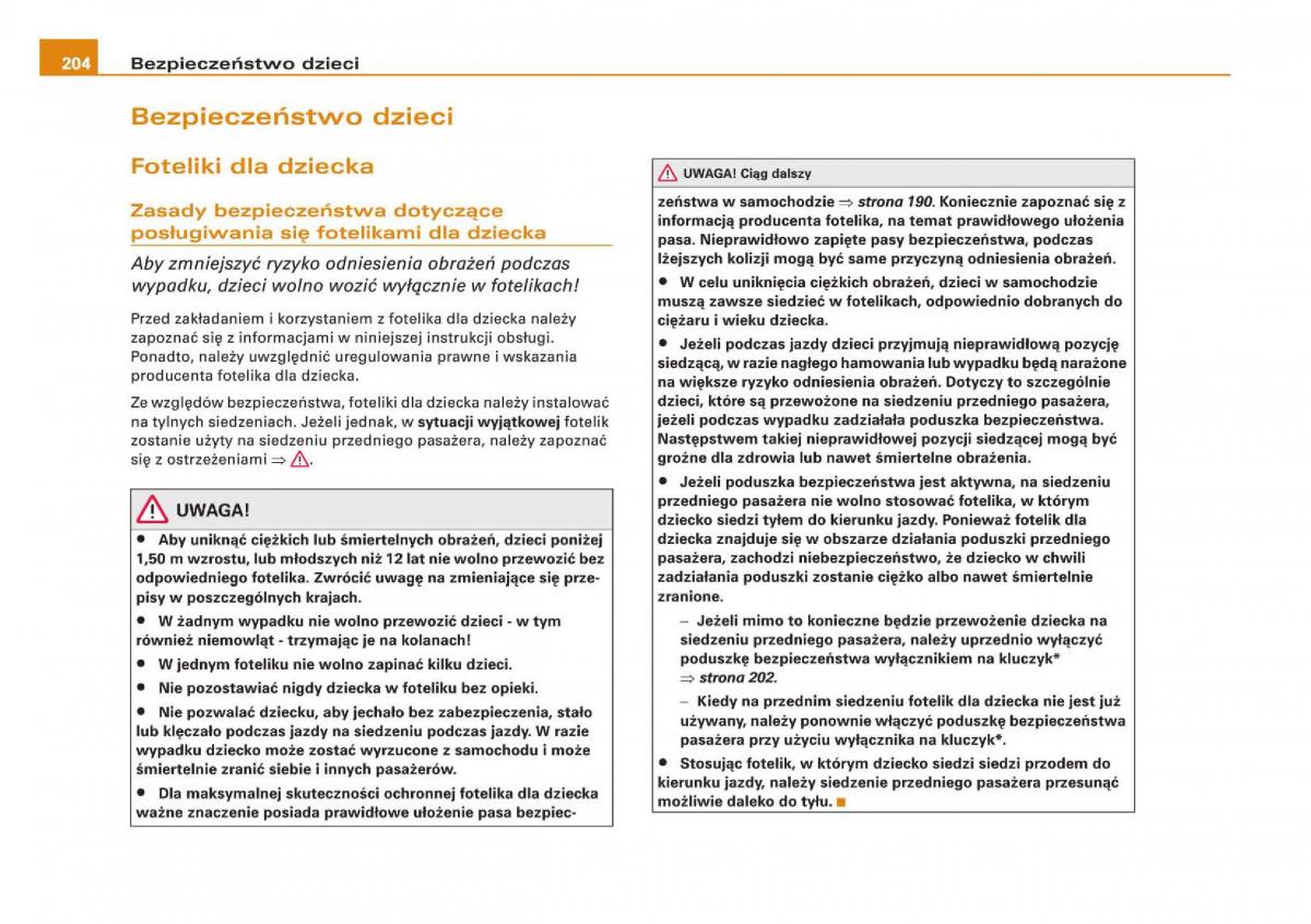 Audi Q5 instrukcja obslugi / page 206