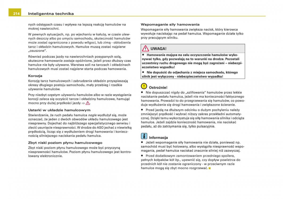 Audi Q5 instrukcja / page 216
