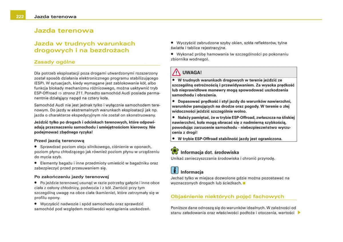 Audi Q5 instrukcja / page 224