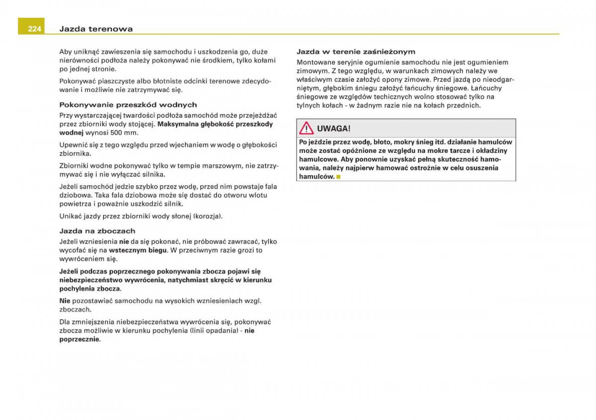 Audi Q5 instrukcja / page 226