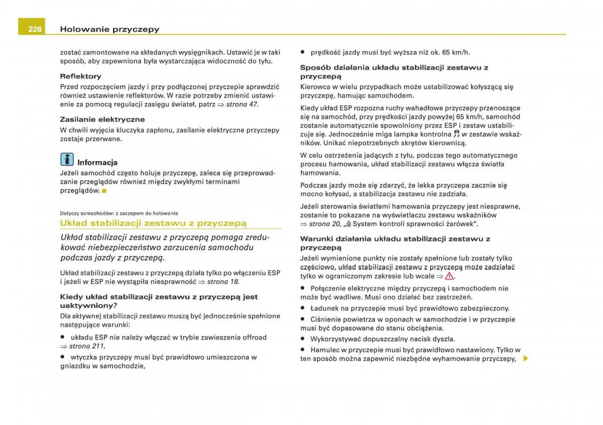 Audi Q5 instrukcja / page 228