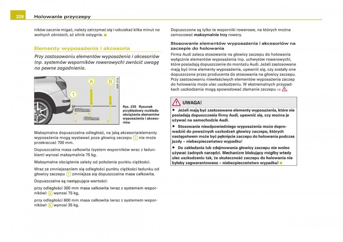 Audi Q5 instrukcja / page 230