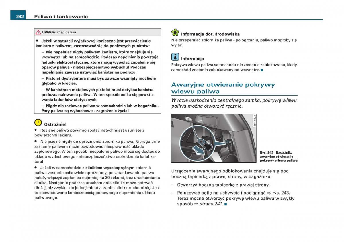 Audi Q5 instrukcja / page 244