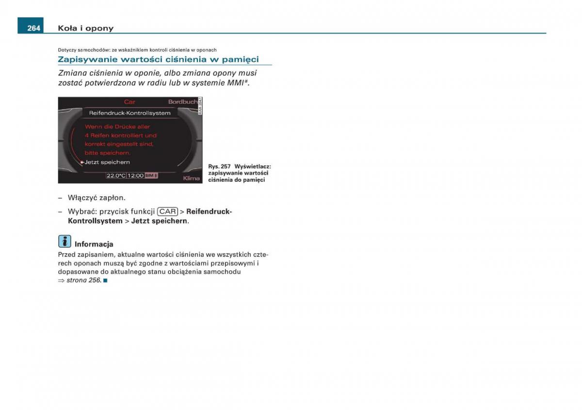 Audi Q5 instrukcja / page 266