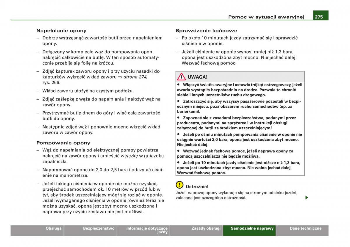 Audi Q5 instrukcja / page 277