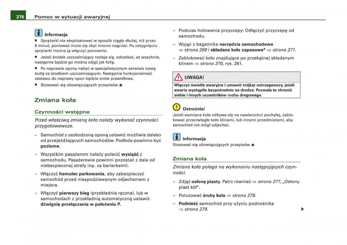 Audi Q5 instrukcja / page 278