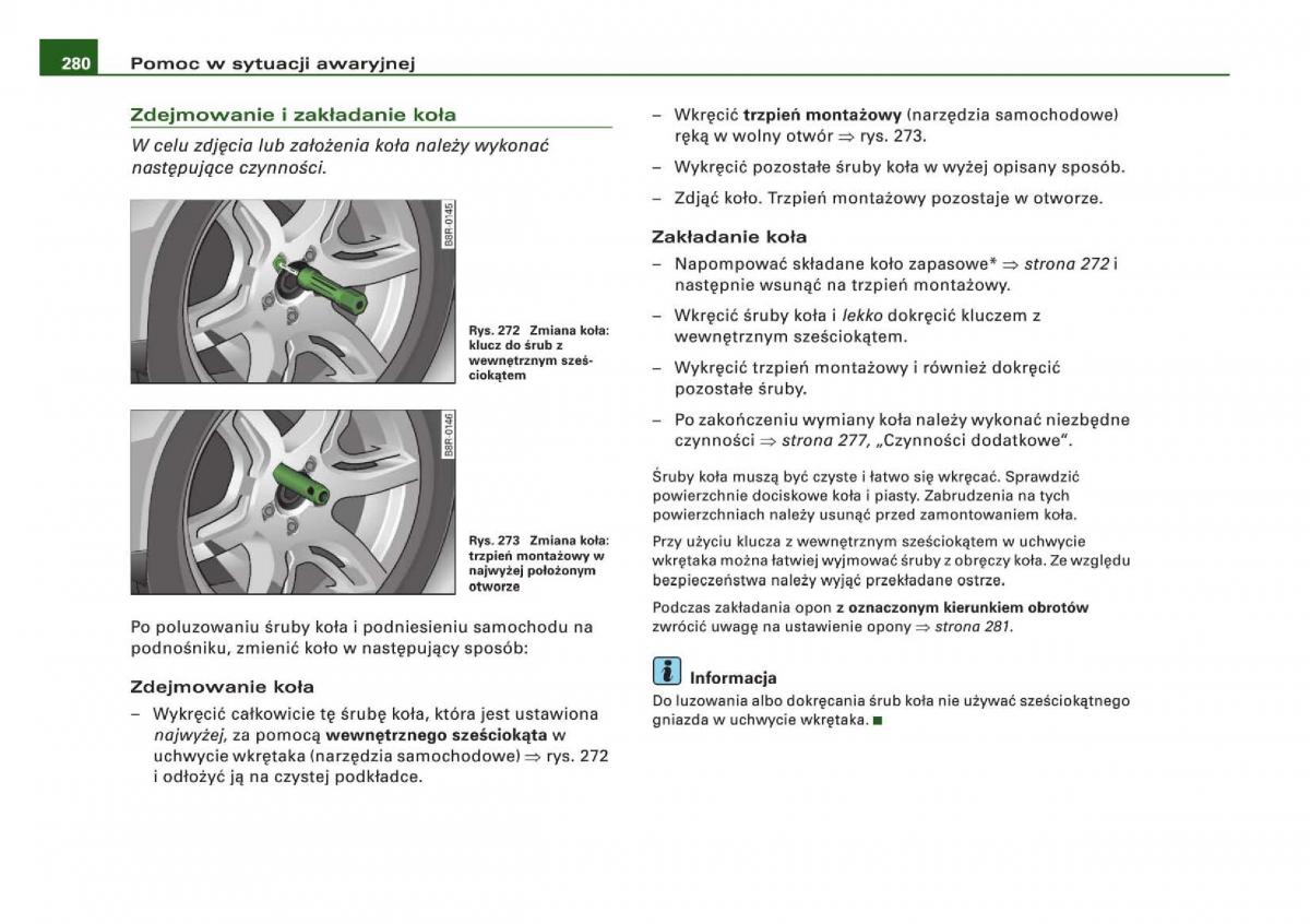 Audi Q5 instrukcja / page 282