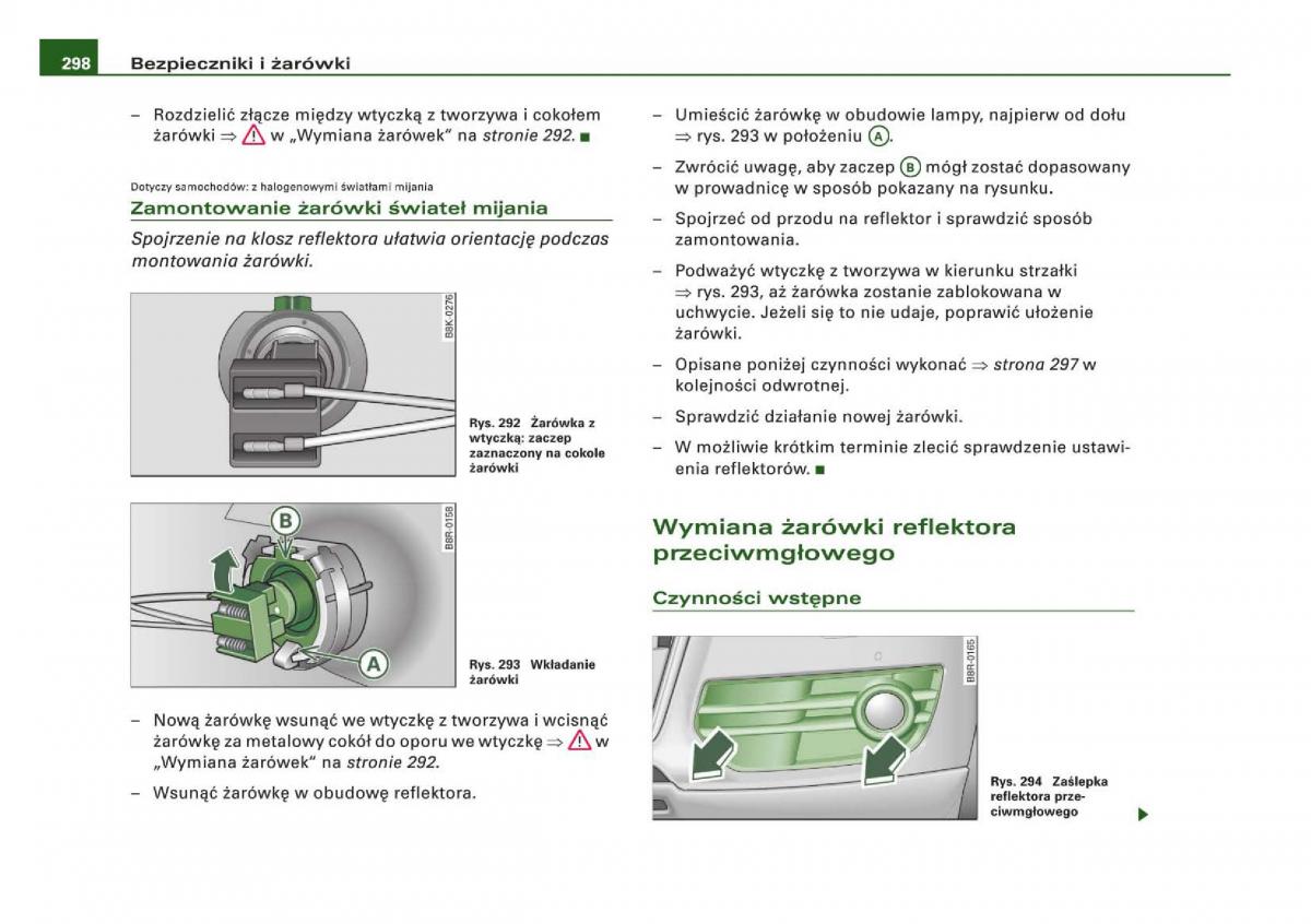 Audi Q5 instrukcja / page 300