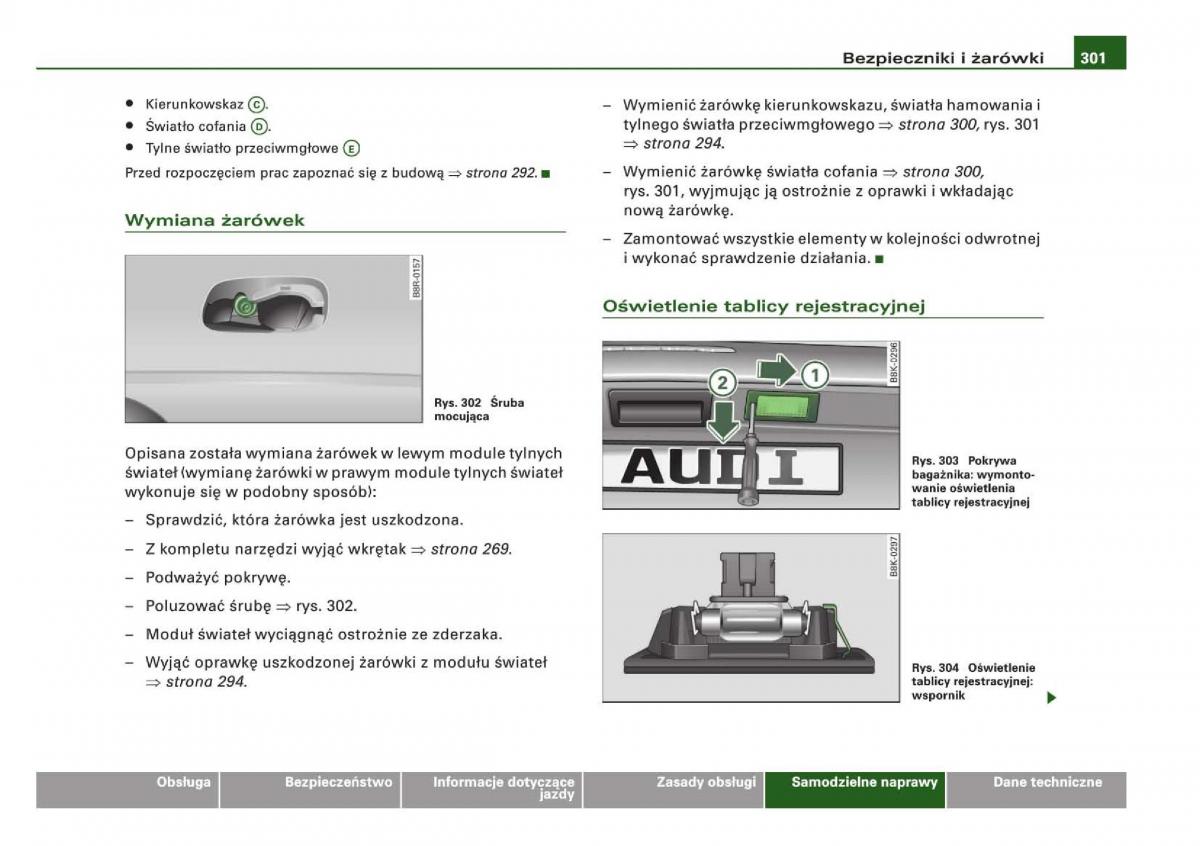 Audi Q5 instrukcja / page 303