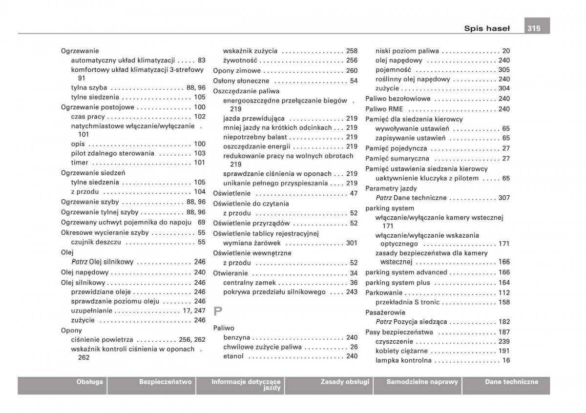 Audi Q5 instrukcja obslugi / page 317