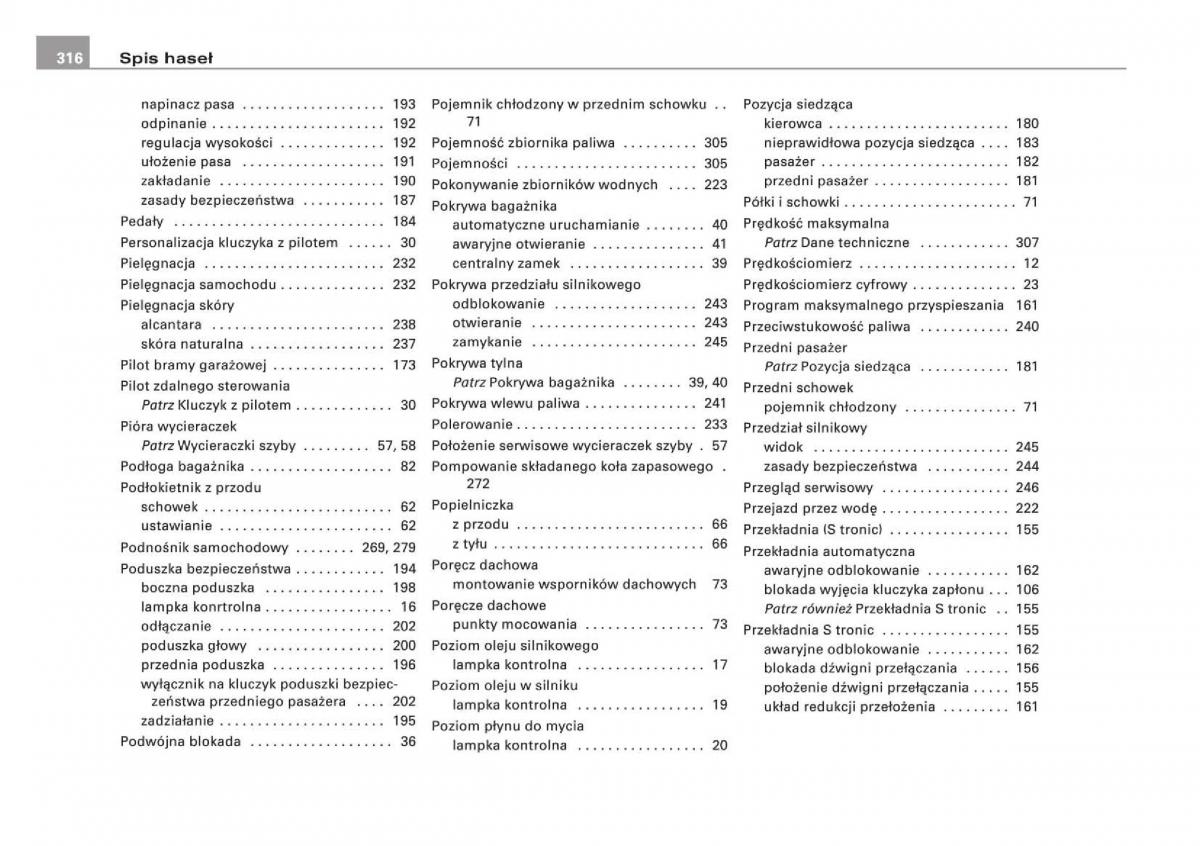 Audi Q5 instrukcja obslugi / page 318