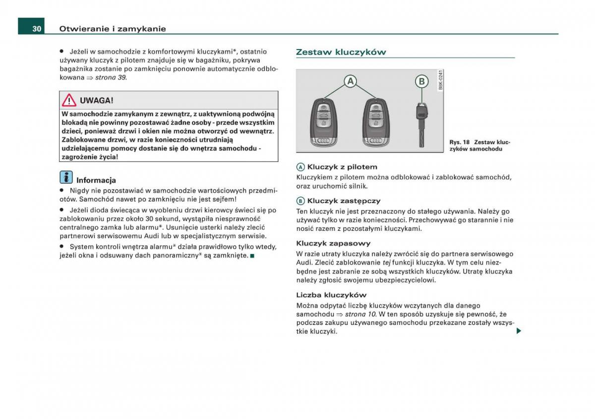 Audi Q5 instrukcja / page 32