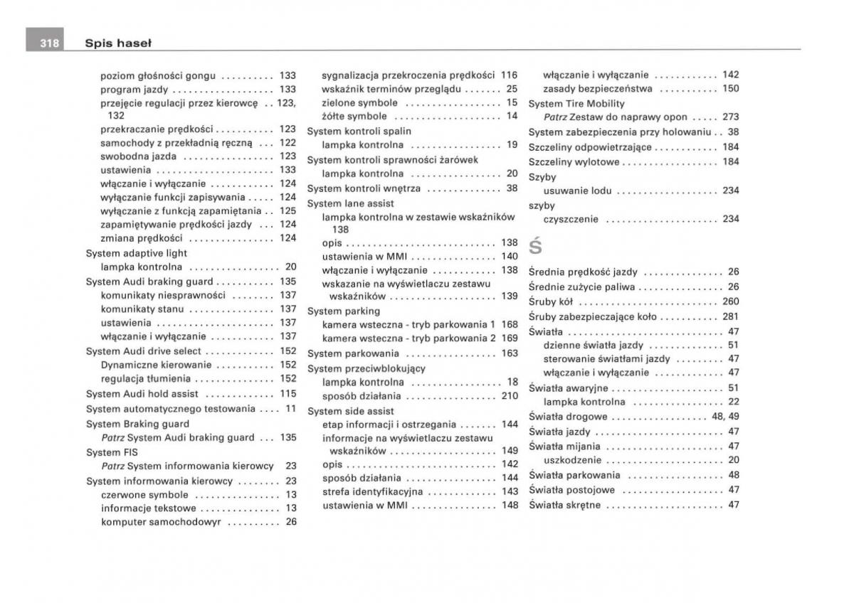 Audi Q5 instrukcja obslugi / page 320